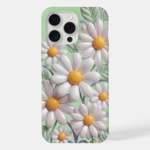 Mooie 3D-madeliefjesclip-art - Pastel parelwit iPhone 15 Pro Max Case