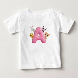 Mooie 3D Roze Ballon Letter A - Baby T-shirt