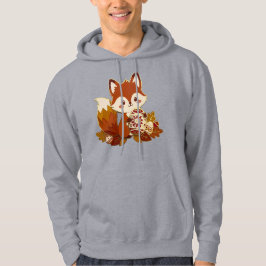Mooie 3D uitgeknipte vos met sierlijke gouden deta Hoodie