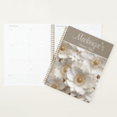 Mooie 3D witte Gardenia bruiloft Planner (Display)