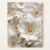 Mooie 3D witte Gardenia bruiloft Planner (Achterkant)