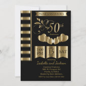 Mooie 50e gouden jubileum kaart (Voorkant)