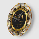 Mooie 50e gouden verjaardag grote klok (Hoek)