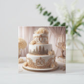 MOOIE 50E TROUWDA VERJAARDAGSTAART  KAART (Staand voorkant)