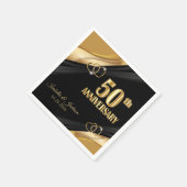 Mooie 50e trouwdag servet (Hoek)