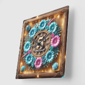 Mooie 5e trouwdagjubileum vierkante klok (Hoek)