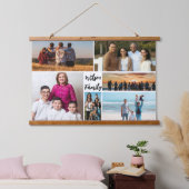 Mooie 6 familie fotocollage gepersonaliseerd hangend wandkleed (Slaapkamer)