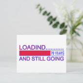 Mooie 70 jaar oude Verjaardag Design Briefkaart (Staand voorkant)