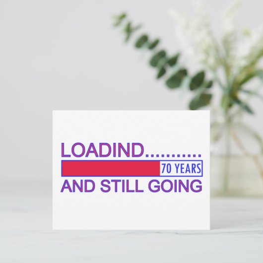 Mooie 70 jaar oude Verjaardag Design Briefkaart (Staand voorkant)