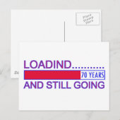 Mooie 70 jaar oude Verjaardag Design Briefkaart (Voorkant / Achterkant)