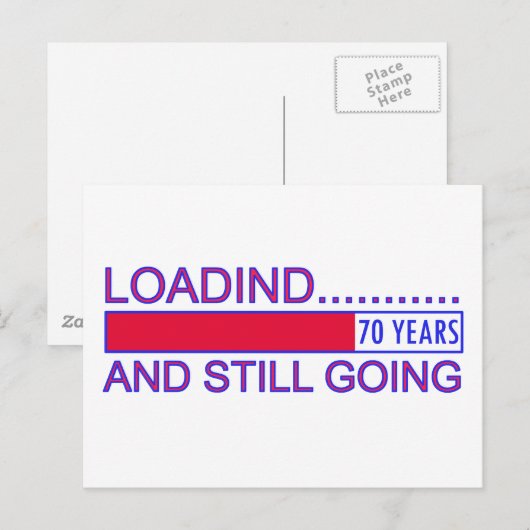 Mooie 70 jaar oude Verjaardag Design Briefkaart (Voorkant / Achterkant)