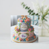 MOOIE 75E VERJAARDAGSTAART KAART (Staand voorkant)