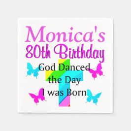 MOOIE 80E VERJAARDAG GEPERSONALISEERDE CHRISTELIJK SERVET