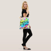 MOOIE 90E VERJAARDAG ZEGENINGEN CANVAS TAS (Op model)