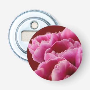 Mooie Aangepast roze Tulp botopening Button Flesopener