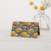 Mooie aangepaste anjer tuin herfst bruiloft plaatskaartje (Achterkant)