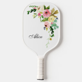 Mooie aangepaste bloemen pickleball paddle