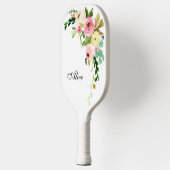 Mooie aangepaste bloemen pickleball paddle (Links)