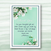 Mooie aangepaste bruidsdouche bedankkaart