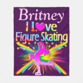 MOOIE AANGEPASTE FIGUUR SKATER FLEECE DEKEN (Voorkant)