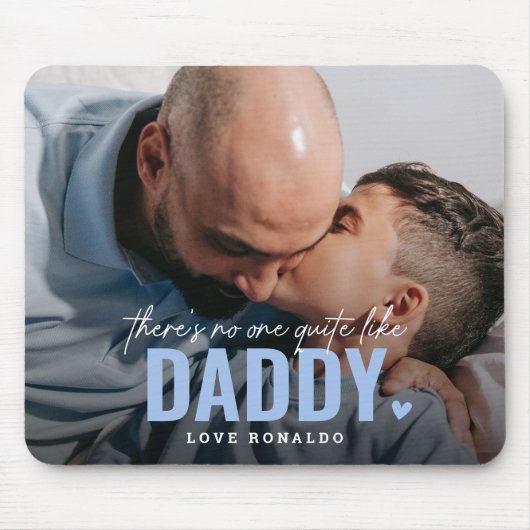 Mooie Aangepaste Foto Aandenken Cadeau voor PAPA Muismat (Voorkant)