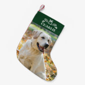 Mooie aangepaste foto Huisdier Hond Kleine Kerst Kerstsok (Voorkant (Hangend))