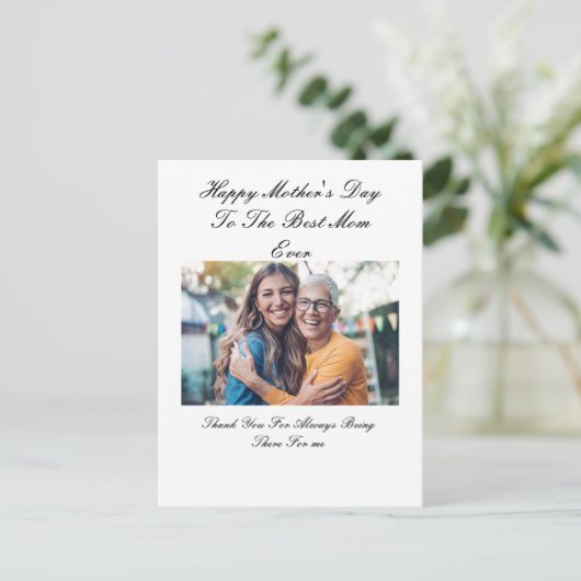 Mooie aangepaste foto Moederdag Kaart (Staand voorkant)
