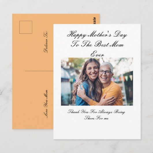 Mooie aangepaste foto Moederdag Kaart (Voorkant / Achterkant)