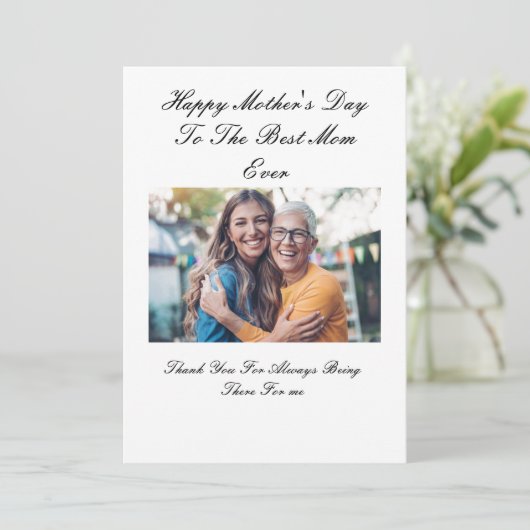 Mooie aangepaste foto Moederdag Kaart (Staand voorkant)