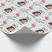 Mooie aangepaste fototekst Zeemeermin onder het Ze Cadeaupapier (Hoek)