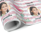 Mooie aangepaste fototekst Zeemeermin onder het Ze Cadeaupapier (Rol Hoek)