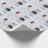 Mooie aangepaste fototekst Zeemeermin onder het Ze Cadeaupapier (Hoek)