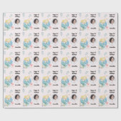 Mooie aangepaste fototekst Zeemeermin onder het Ze Cadeaupapier (Vlak)