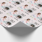 Mooie aangepaste fototekst Zeemeermin onder het Ze Cadeaupapier (Hoek)