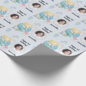 Mooie aangepaste fototekst Zeemeermin onder het Ze Cadeaupapier (Hoek)