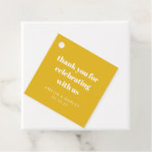 Mooie Aangepaste Gele Trouwdankjescadeau voor Kopp Bedankjes Labels (In situ)