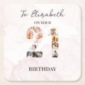 Mooie aangepaste gezelfamiliefoto kartonnen onderzetters (Voorkant)