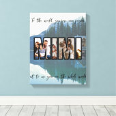 Mooie aangepaste gezinsfoto canvas afdruk (Insitu (Houten vloer))