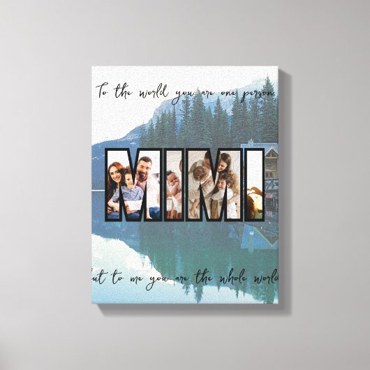 Mooie aangepaste gezinsfoto canvas afdruk (Voorkant)