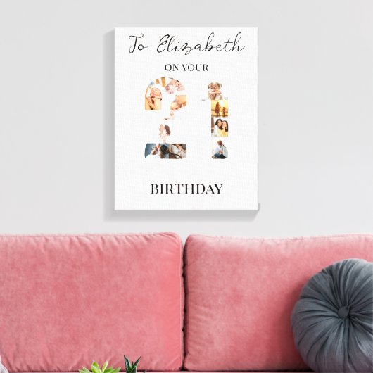 Mooie aangepaste gezinsfoto canvas afdruk (Insitu (Woonkamer))