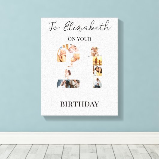 Mooie aangepaste gezinsfoto canvas afdruk (Insitu (Houten vloer))