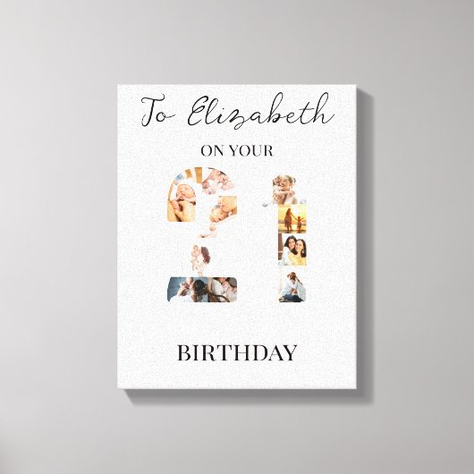 Mooie aangepaste gezinsfoto canvas afdruk (Voorkant)