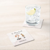 Mooie aangepaste gezinsfoto  kartonnen onderzetters (Insitu)