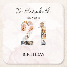 Mooie aangepaste gezinsfoto  kartonnen onderzetters