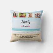 Mooie aangepaste gezinsfoto kussen (Achterkant)