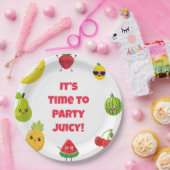Mooie Aangepaste Grappige Fruit Kinder Verjaardags Papieren Bordje (Feest)
