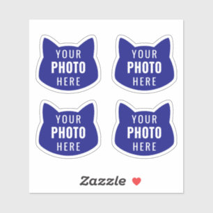 Mooie Aangepaste Kat Foto Sjabloon Sticker