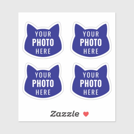 Mooie Aangepaste Kat Foto Sjabloon Sticker (Vel)