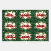 Mooie aangepaste kerst groene foto feestelijk inpakpapier vel (Voorkant 2)