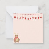 Mooie aangepaste kerstkerstkaart notitiekaartje (Achterkant)